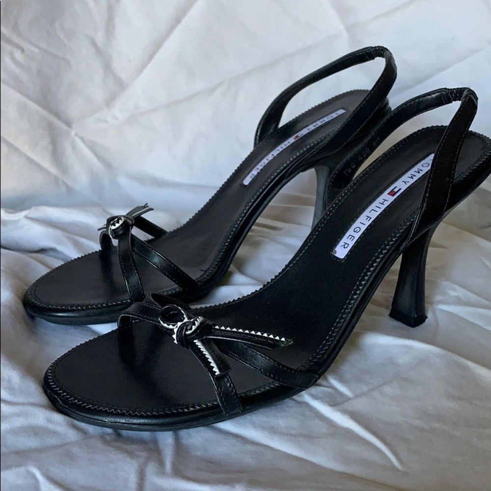Tommy Hilfiger BELOVED BLACK/OFF-WHITE heels